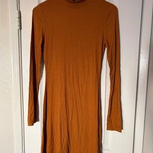 Forever 21 Long Sleeve Rust Dress